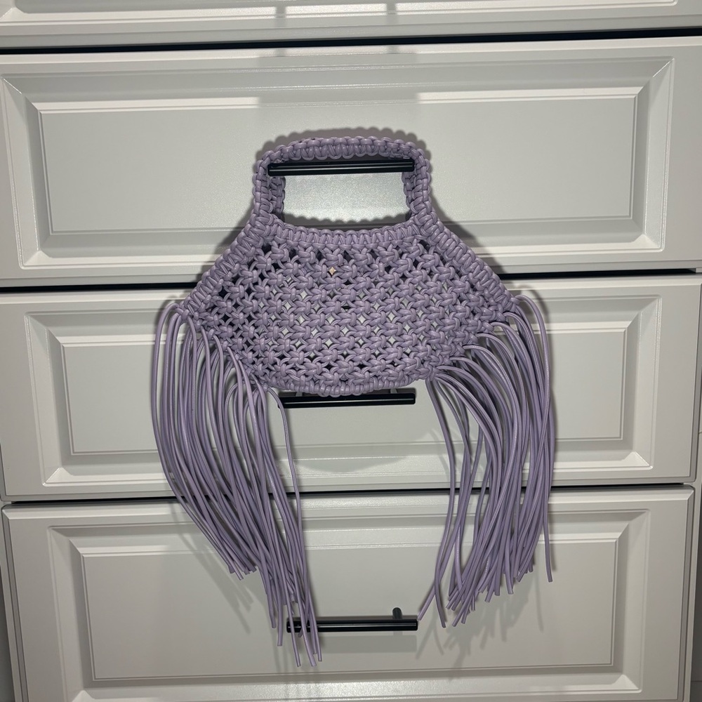 Yuzefi Grape Fringe Mini Bag